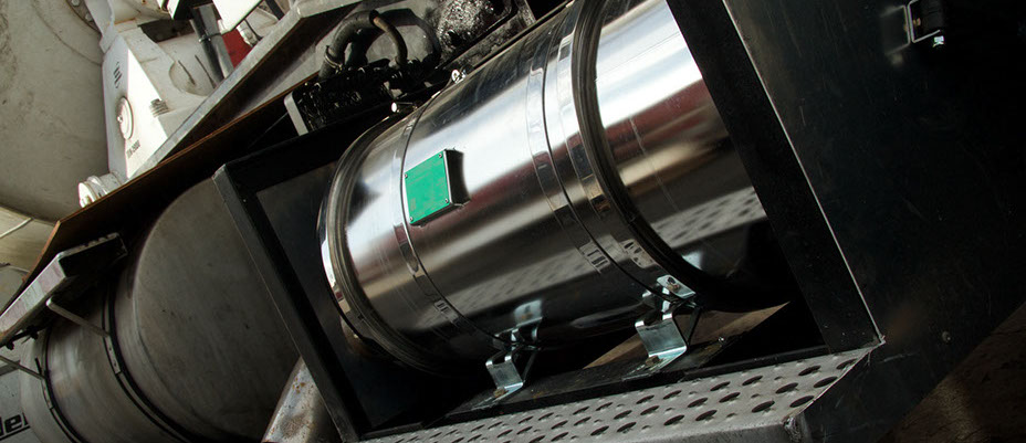 side shot of a truck's gas tank.